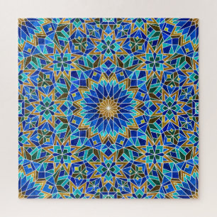 Marokkanisches Mosaik: Arabisches Nahtloses Design Puzzle