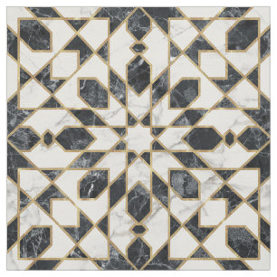 Marokkanisches Mosaik aus schwarzem und weißem Mar Stoff