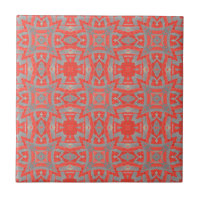 Marokkanisches Mosaik geometrisches Muster rot gra
