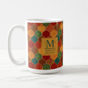 Marokkanisches Mosaik Geometrisches Nahtloses Azte Kaffeetasse
