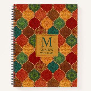 Marokkanisches Mosaik Geometrisches Nahtloses Azte Notizbuch