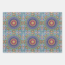 Marokkanisches Mosaik Geschenkpapier Set
