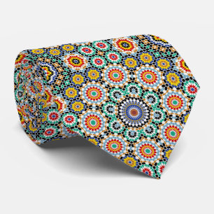 Marokkanisches Mosaik Traditionelles Boho-Muster Krawatte