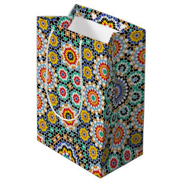 Marokkanisches Mosaik Traditionelles Boho-Muster Mittlere Geschenktüte