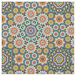Marokkanisches Mosaik traditionelles Boho-Muster. Stoff