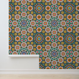 Marokkanisches Mosaik Traditionelles Boho-Muster Tapete