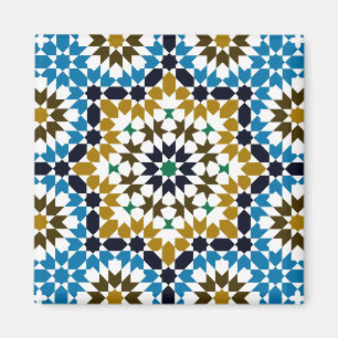 Marokkanisches Mosaik Traditionelles Geometrisches Magnet