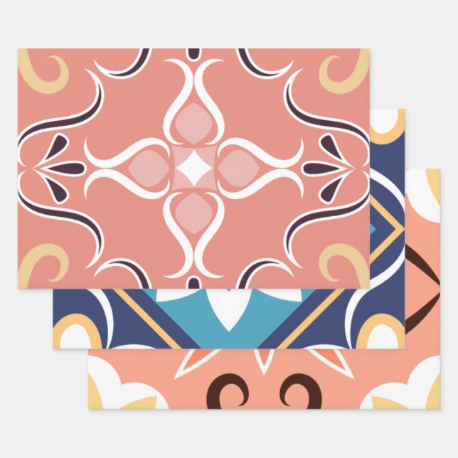 Marokkanisches Mosaikfliesen Geschenkpapier Set (Set)