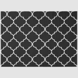 Marokkanisches Muster aus schwarzem und weißem Mit Seidenpapier