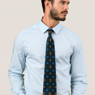 Marokkanisches Muster Blue Neck Tie Stilvolles Män Krawatte