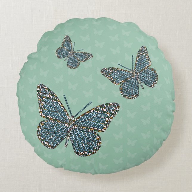 Marokkanisches Rundkissen Rundes Kissen (Vorderseite)