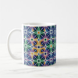 Marokkanisches Zellige-Geometrisches Fliesenmuster Kaffeetasse