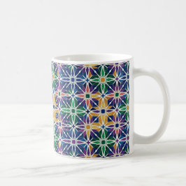 Marokkanisches Zellige-Geometrisches Fliesenmuster Kaffeetasse