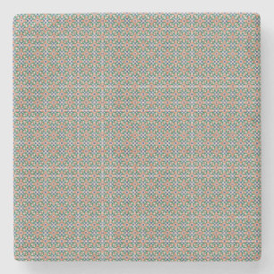 Marokkanisches Zellige-Muster Geometrischer Unters Steinuntersetzer