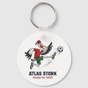 Marokko 2026 Atlas-Storch Fußball-Maskottchen – Sp Schlüsselanhänger