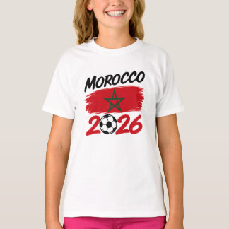 Marokko 2026 Fußball Fan Football Anhänger Stolz T-Shirt