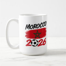 Marokko 2026 Fußball Fan Fußball Anhänger Stolz 