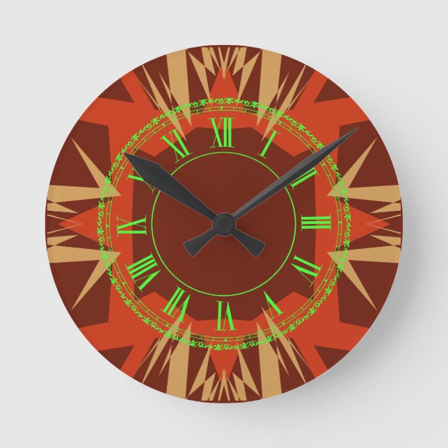 Marokko 3 Farben Runde Wanduhr (Vorderseite)