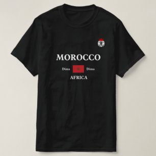 Marokko Afrika Löwen Dima Nationaler Fußballfan T-Shirt