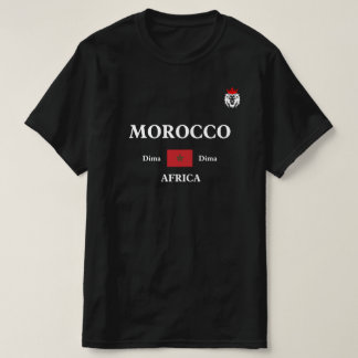 Marokko Afrika Löwen Dima Nationaler Fußballfan T-Shirt