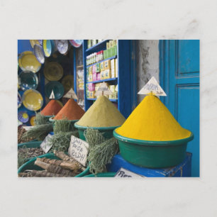 MAROKKO, Atlantikküste, ESSAOUIRA: Gewürzmarkt Postkarte