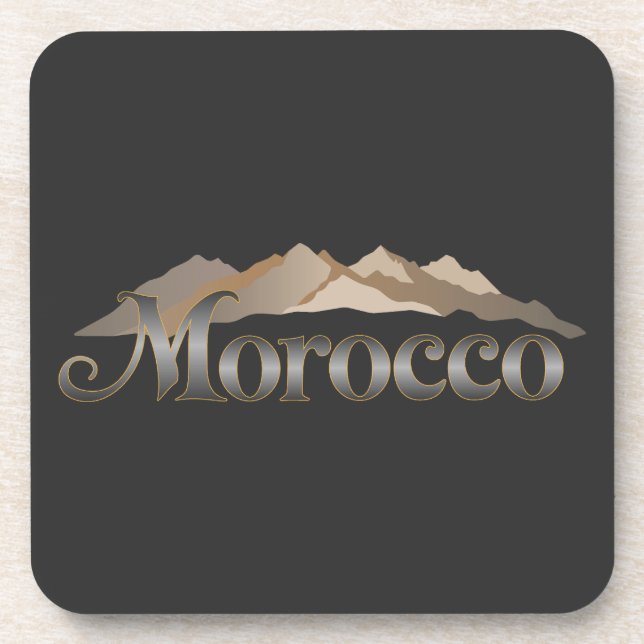 Marokko Atlas Mountains Getränkeuntersetzer (Vorderseite)