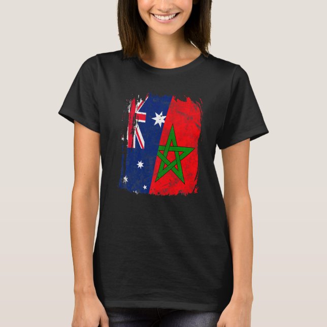 Marokko - Australische Flagge T-Shirt (Vorderseite)