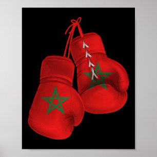 Marokko Boxhandschuhe Flaggenpreis Marokkanisches Poster