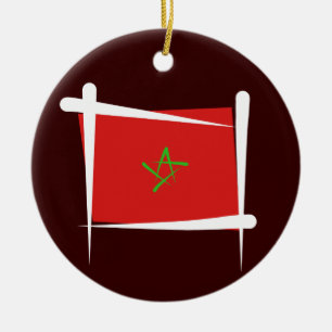 Marokko-Bürsten-Flagge Keramikornament