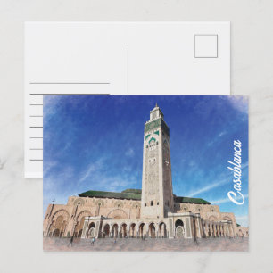 Marokko Casablanca Moschee Hassan 2 Islamisch Postkarte