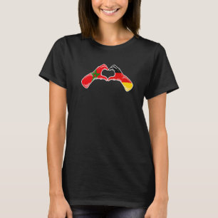 Marokko Deutschland Flaggenstaat Marokkanisches de T-Shirt