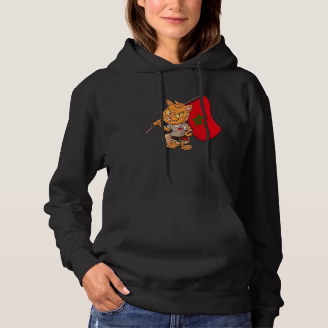 Marokko-Fan-Katze Hoodie (Vorderseite)