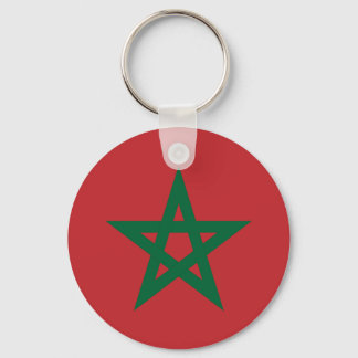 Marokko Flag Button-Schlüsselanhänger Schlüsselanhänger
