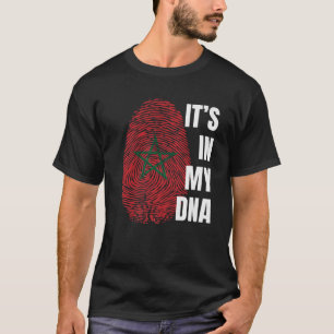 Marokko Flag DNA Fingerprint Black History Monat T-Shirt