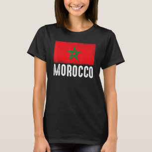 Marokko Flag Football Vintage Fan Fußball Team Sto T-Shirt
