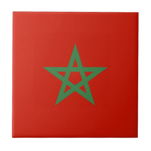 Marokko-Flagge Fliese