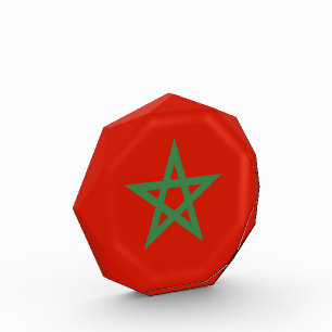 Marokko-Flagge Fotoblock
