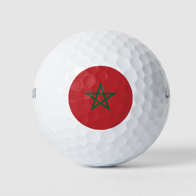 Marokko-Flagge Golfball (Vorderseite)