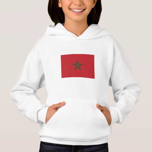 Marokko-Flagge Hoodie (Vorderseite)