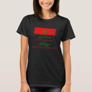 Marokko-Flagge im Vintage-Stil Retro-Nationalflagg T-Shirt