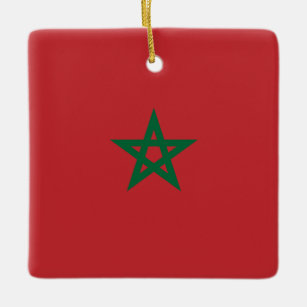 Marokko-Flagge Keramikornament