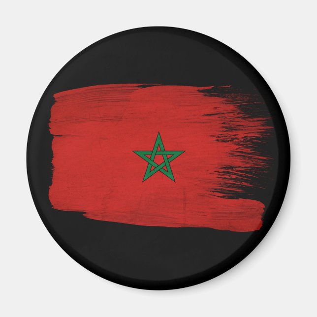 Marokko-Flagge Magnet (Vorne)