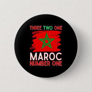 Marokko-Flagge Marokkanischer Fußballanhänger für Button