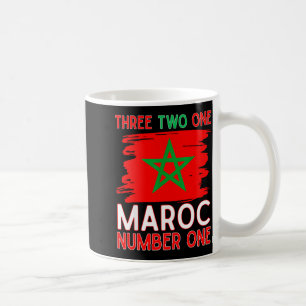 Marokko-Flagge Marokkanischer Fußballanhänger für Kaffeetasse