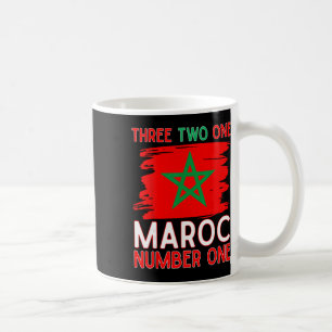 Marokko-Flagge Marokkanischer Fußballanhänger für Kaffeetasse