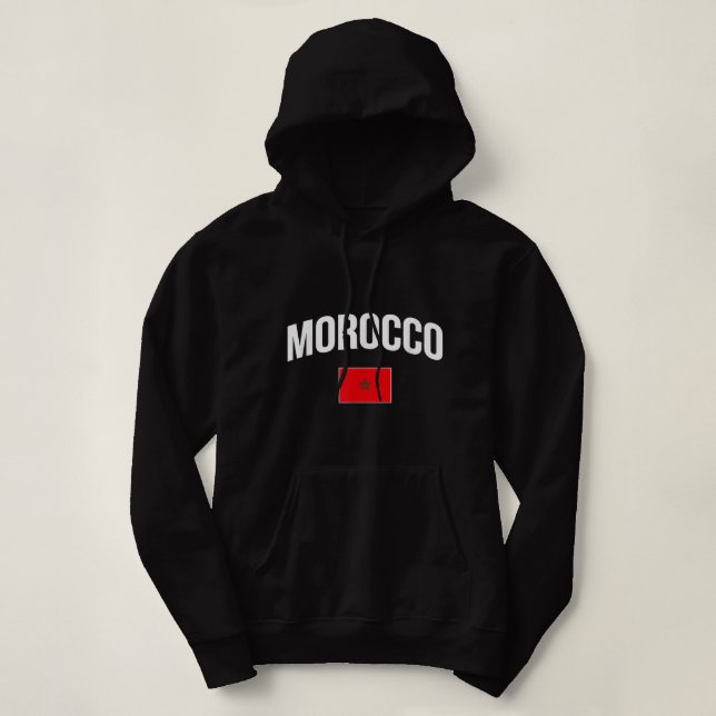 Marokko Flagge Marokkos Classic Hoodie (Design vorne)