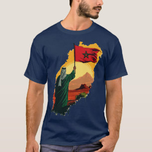 Marokko-Flagge Menschen lieben T-Shirt