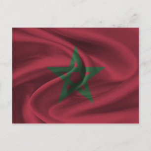 Marokko-Flagge Postkarte