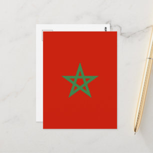 Marokko-Flagge Postkarte