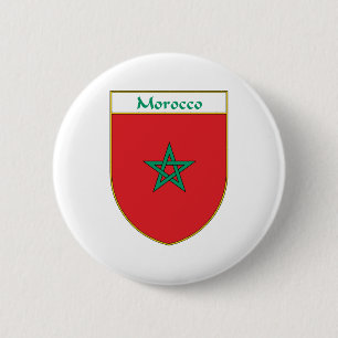 Marokko-Flagge Schild Button